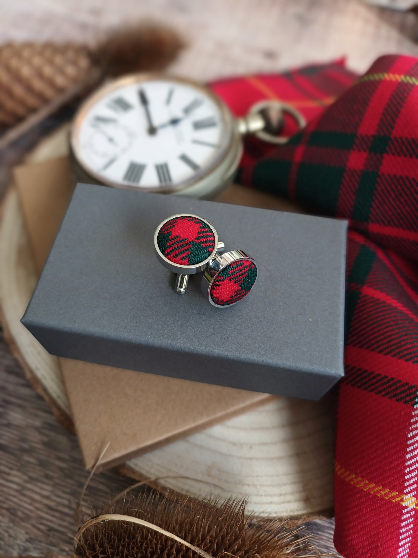 Clan Bruce Tartan Cufflinks