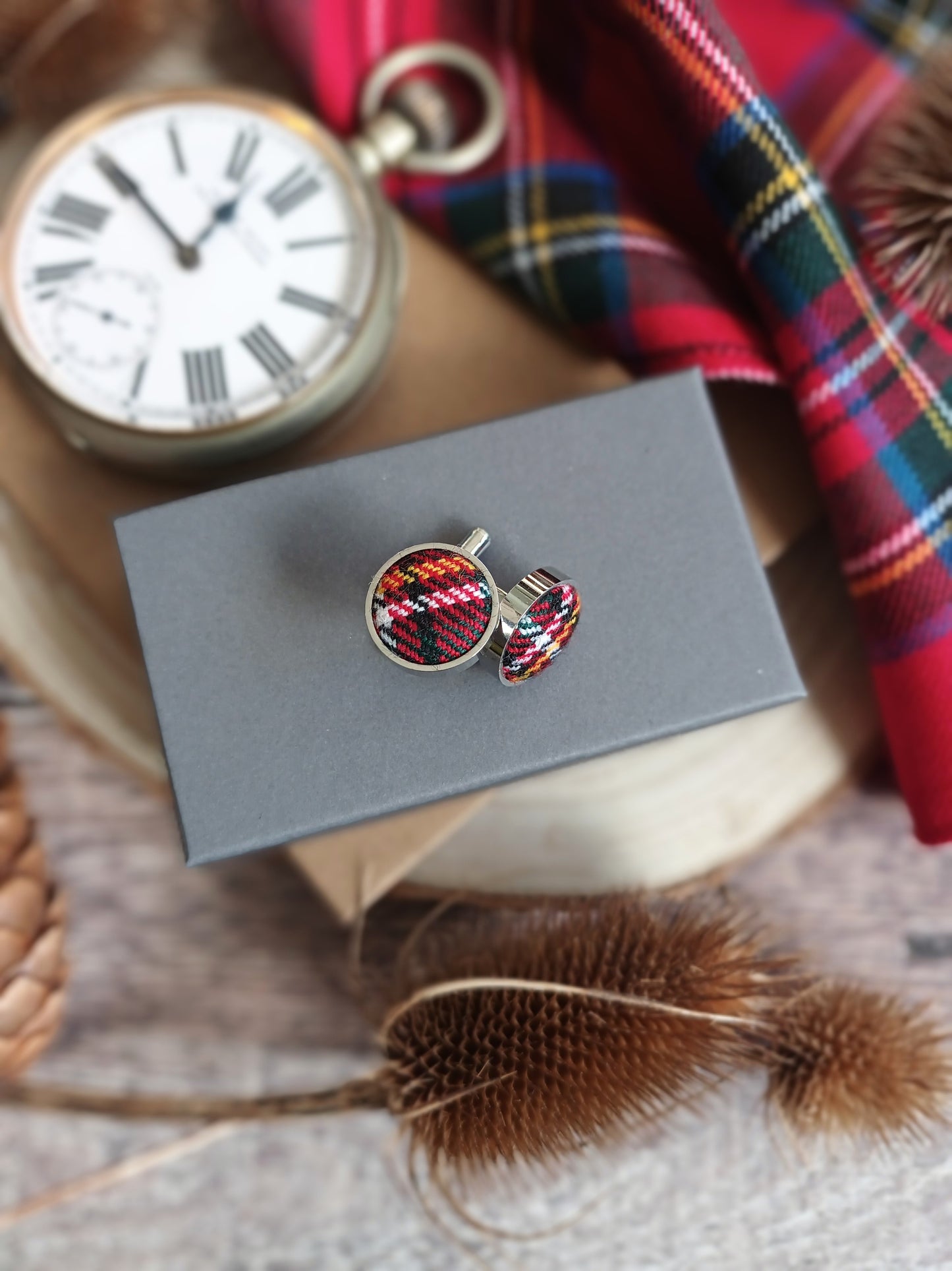 Royal Stewart Tartan Cufflinks