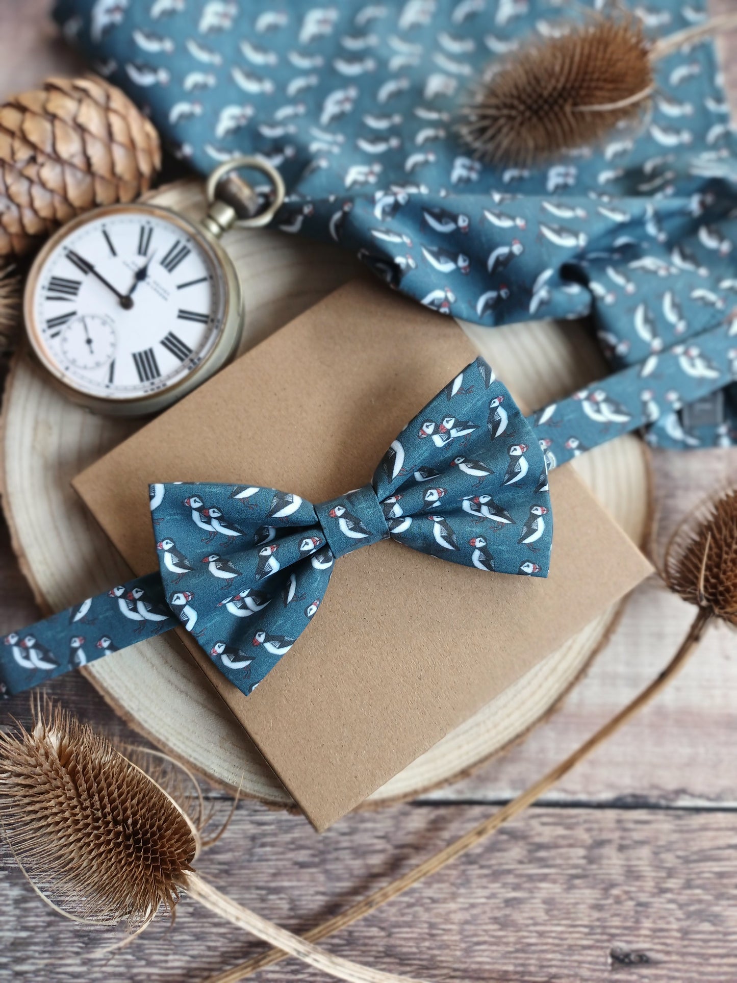 Puffin Print Bowtie