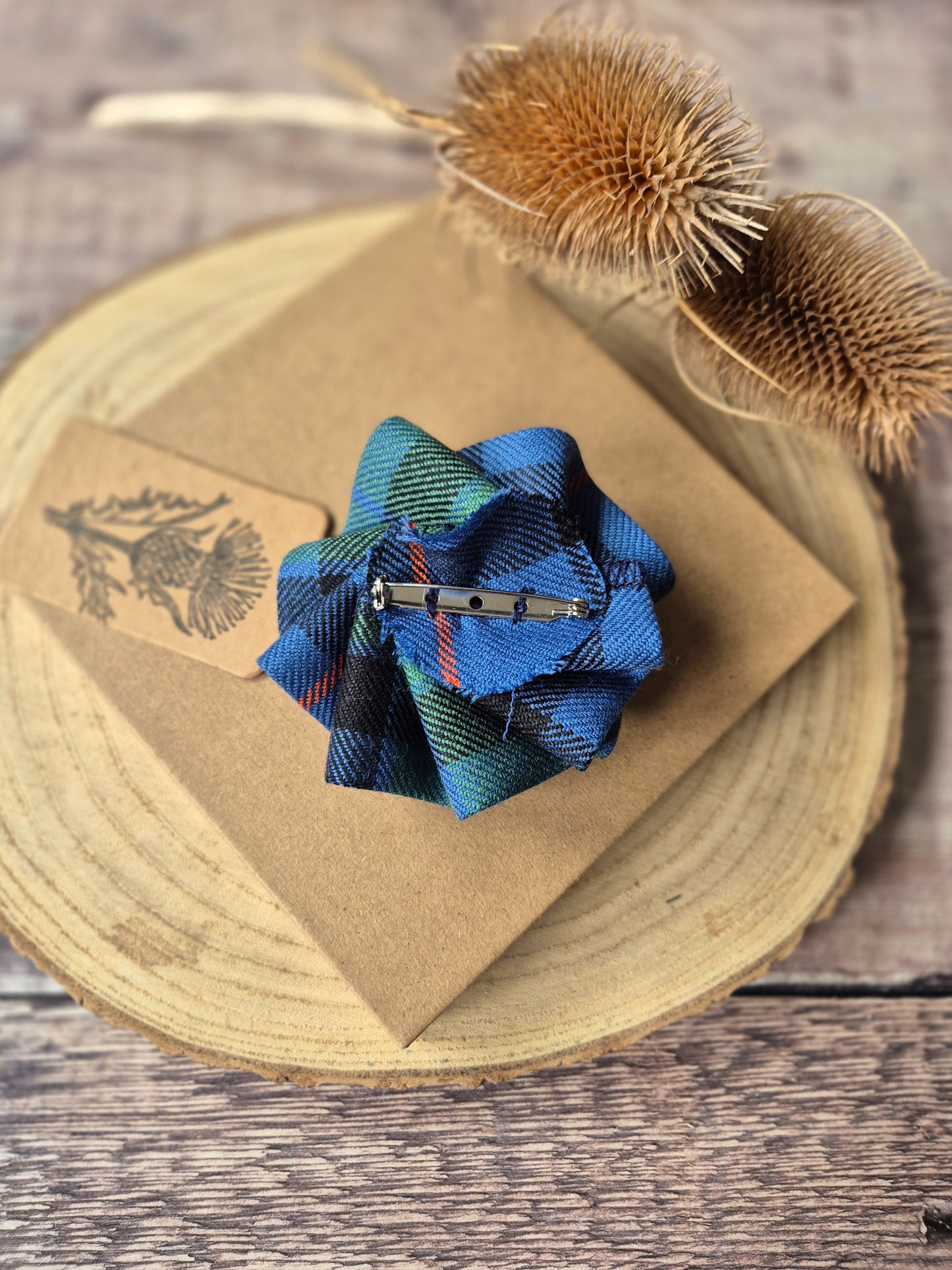 Flower Of Scotland Tartan Flower Brooch