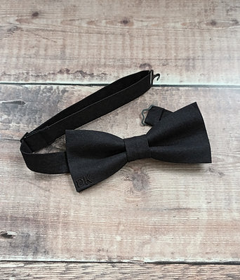 Personalised Black Bowtie