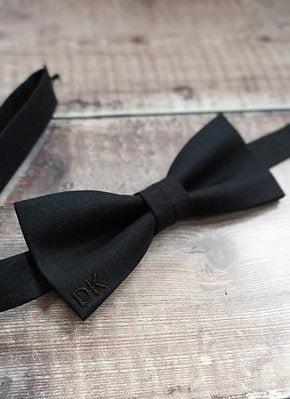 Personalised Black Bowtie