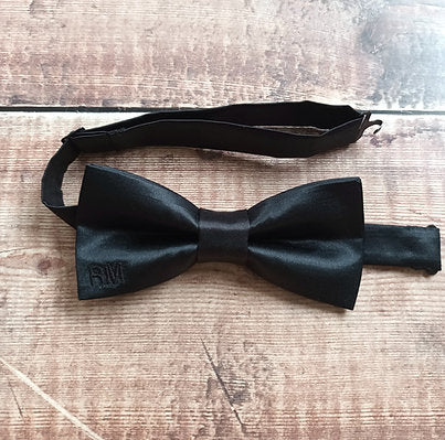 Black Bow tie Personalised