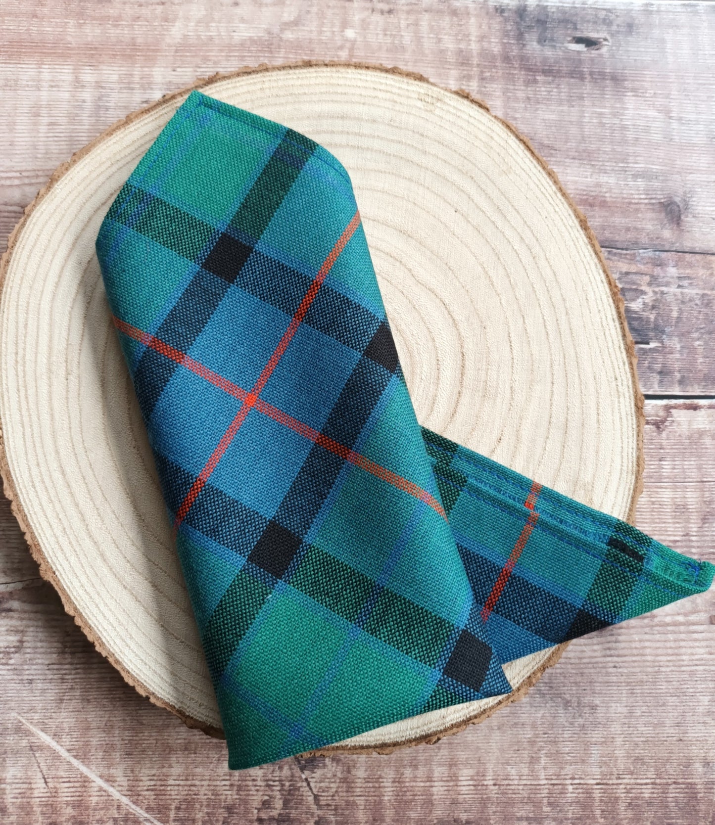 Flower of Scotland Tartan Pocket Square