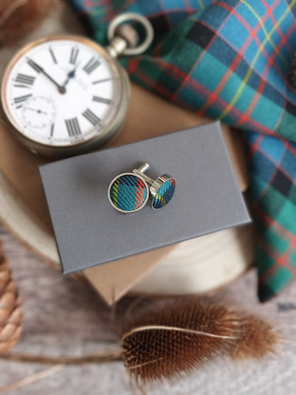 Clan Cameron Tartan Cufflinks