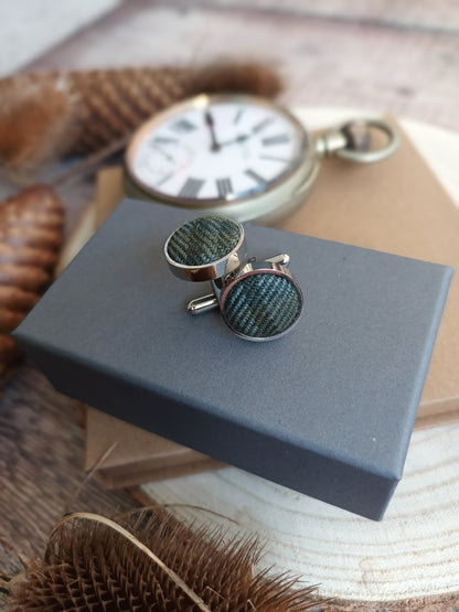 Black Watch Weathered Tartan Cufflinks