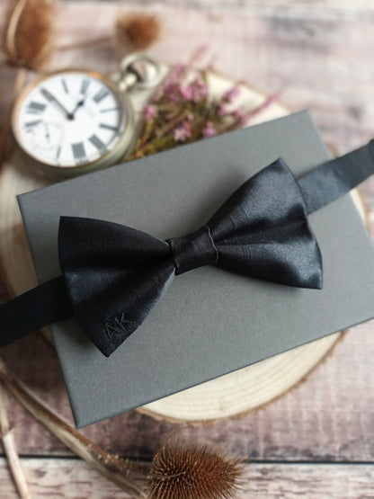 Black Bow tie Personalised
