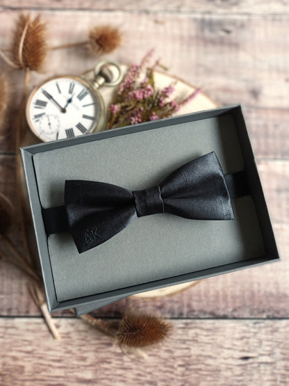 Black Bow tie Personalised