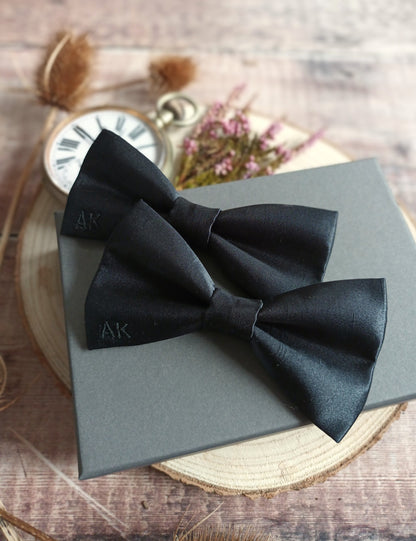 Black Bow tie Personalised