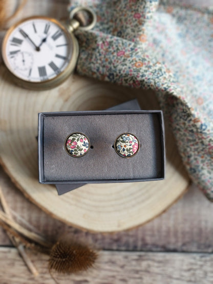Liberty Orange Florals Cufflinks