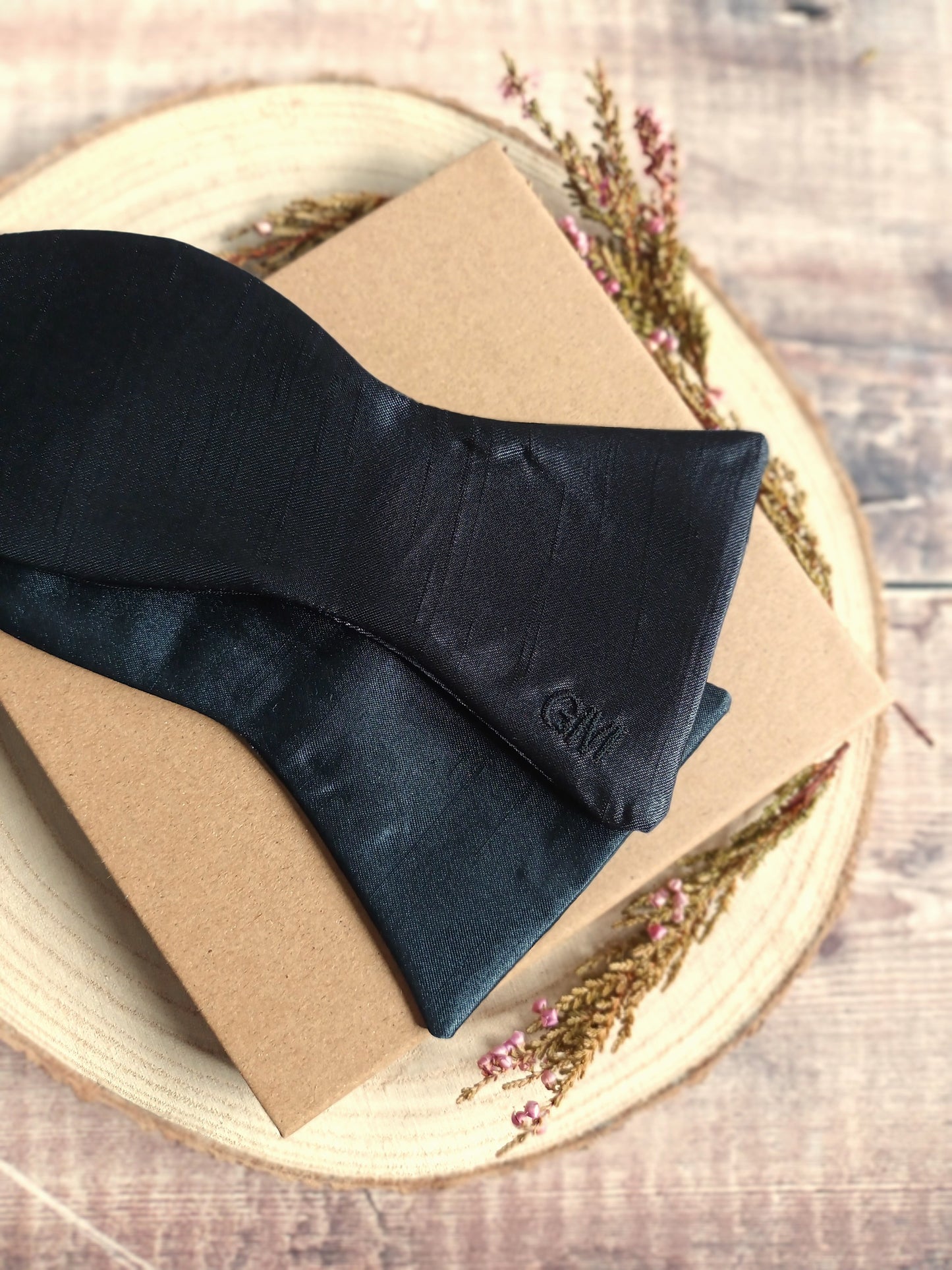 Self-Tie Black Butterfly Bow tie