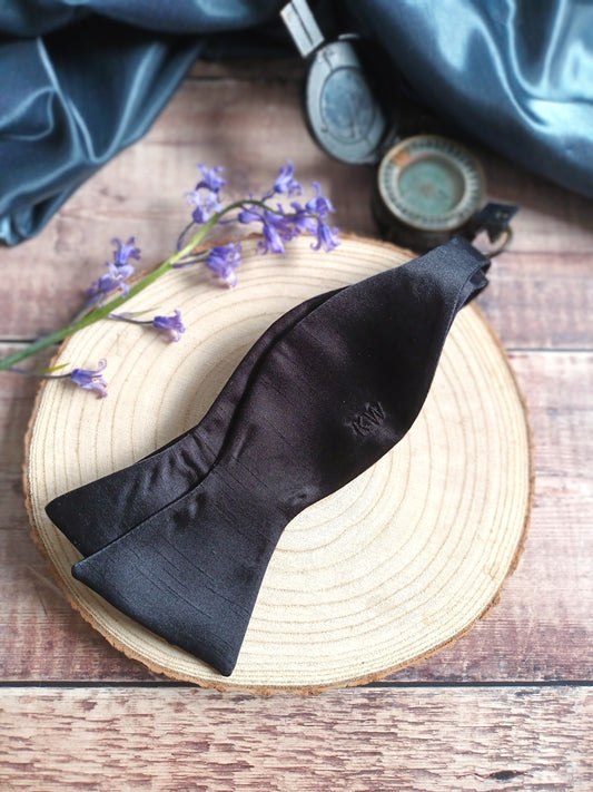 Personalised Self-Tie Black Bowtie