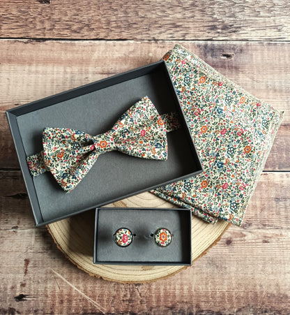Liberty Bow Tie Orange Florals