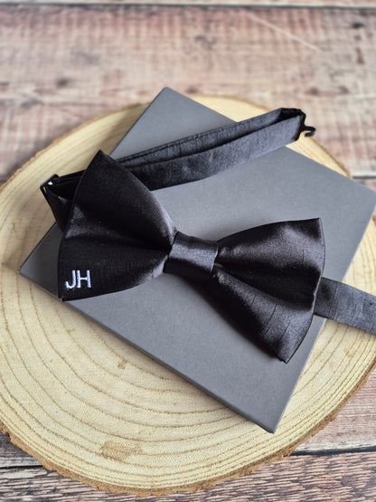 Black Bow tie Personalised