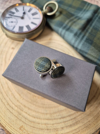 Black Watch Weathered Tartan Cufflinks
