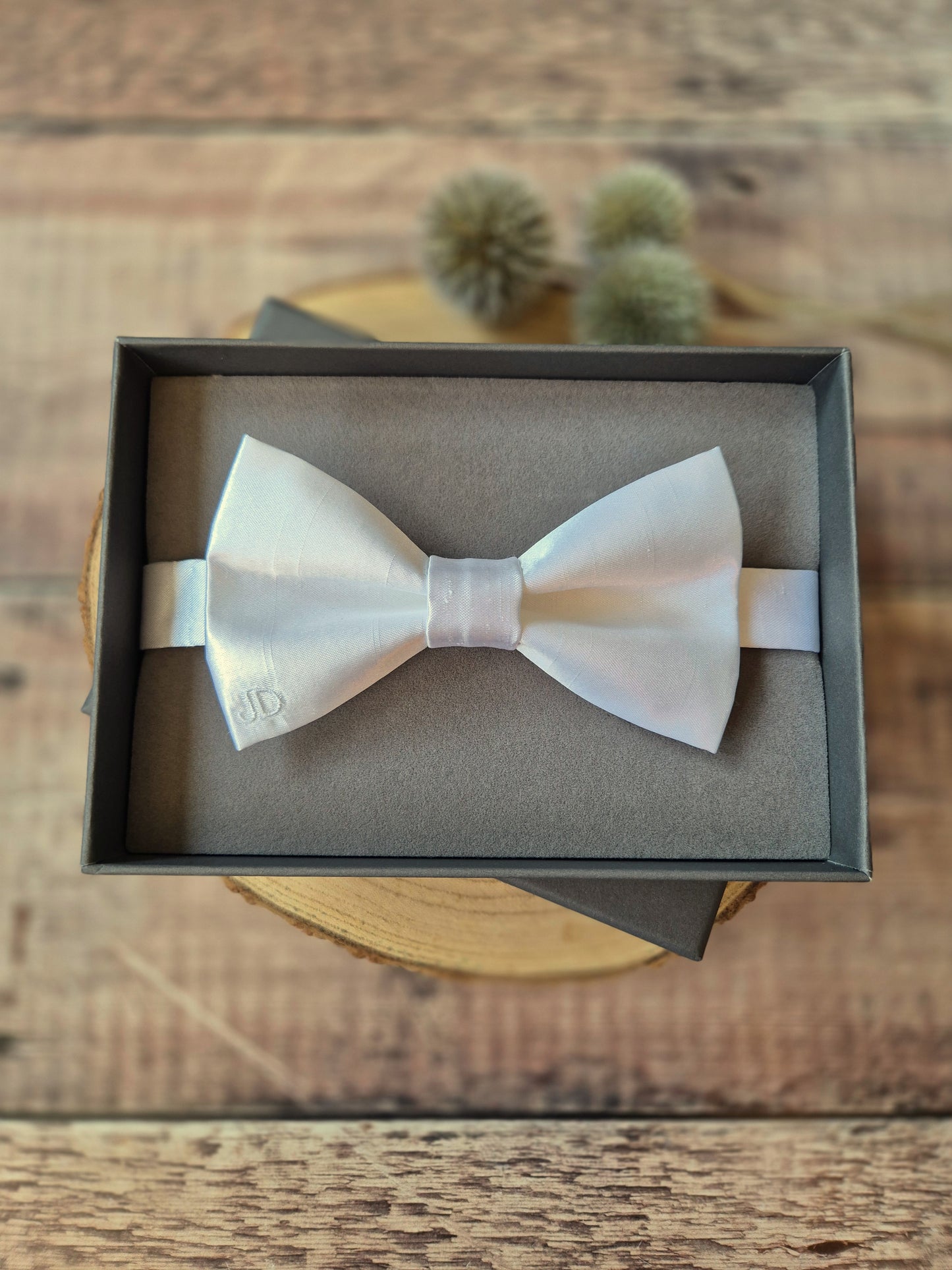 White Bow tie Personalised