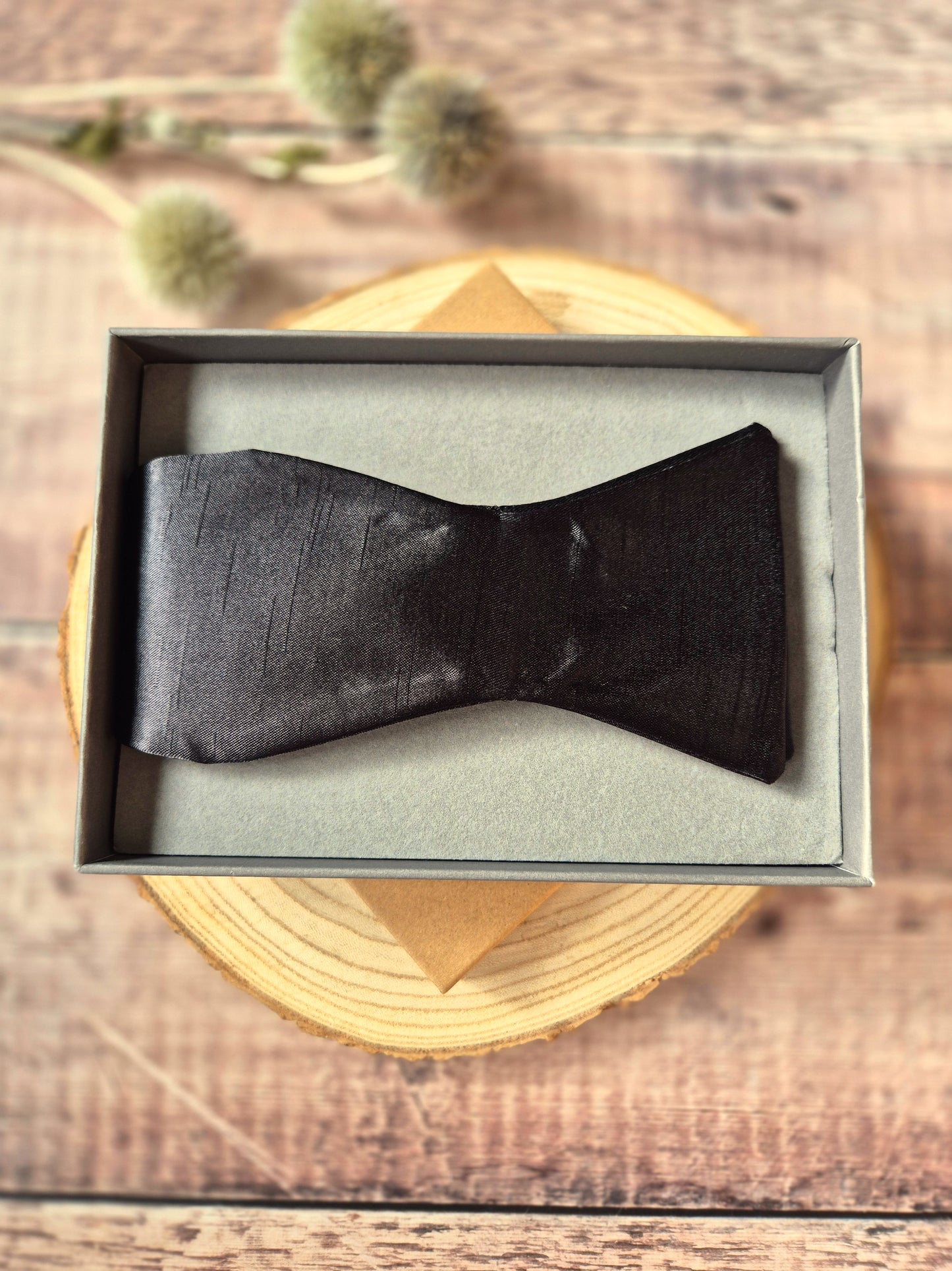 Self-Tie Black Butterfly Bow tie
