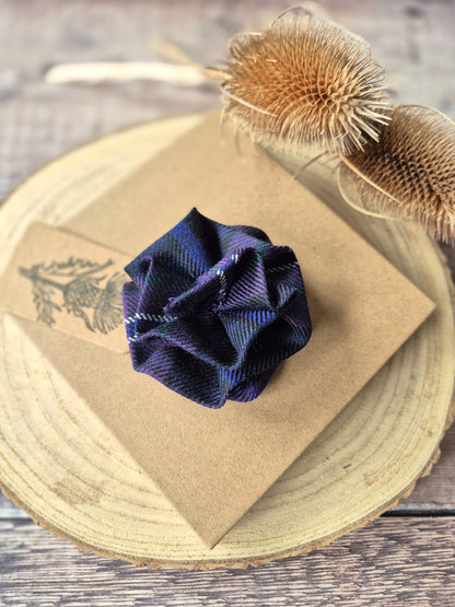 Scotland Forever Tartan Flower Brooch
