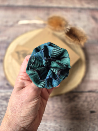 Black Watch Tartan Flower Brooch