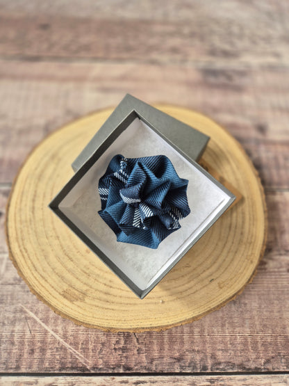 St Andrews Tartan Flower Brooch