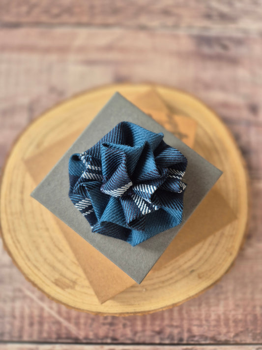 St Andrews Tartan Flower Brooch