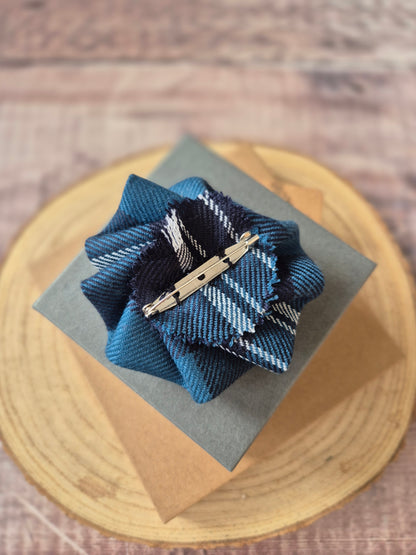 St Andrews Tartan Flower Brooch