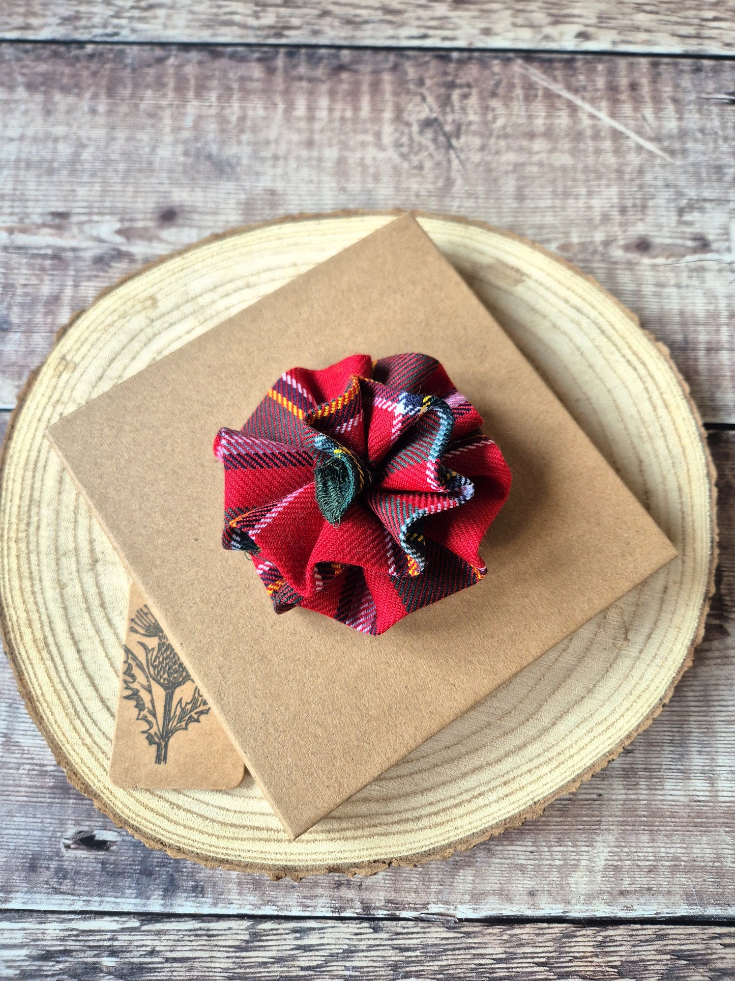 Drummond Tartan Flower Brooch