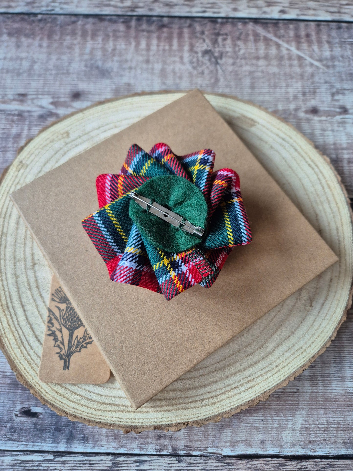 Drummond Tartan Flower Brooch