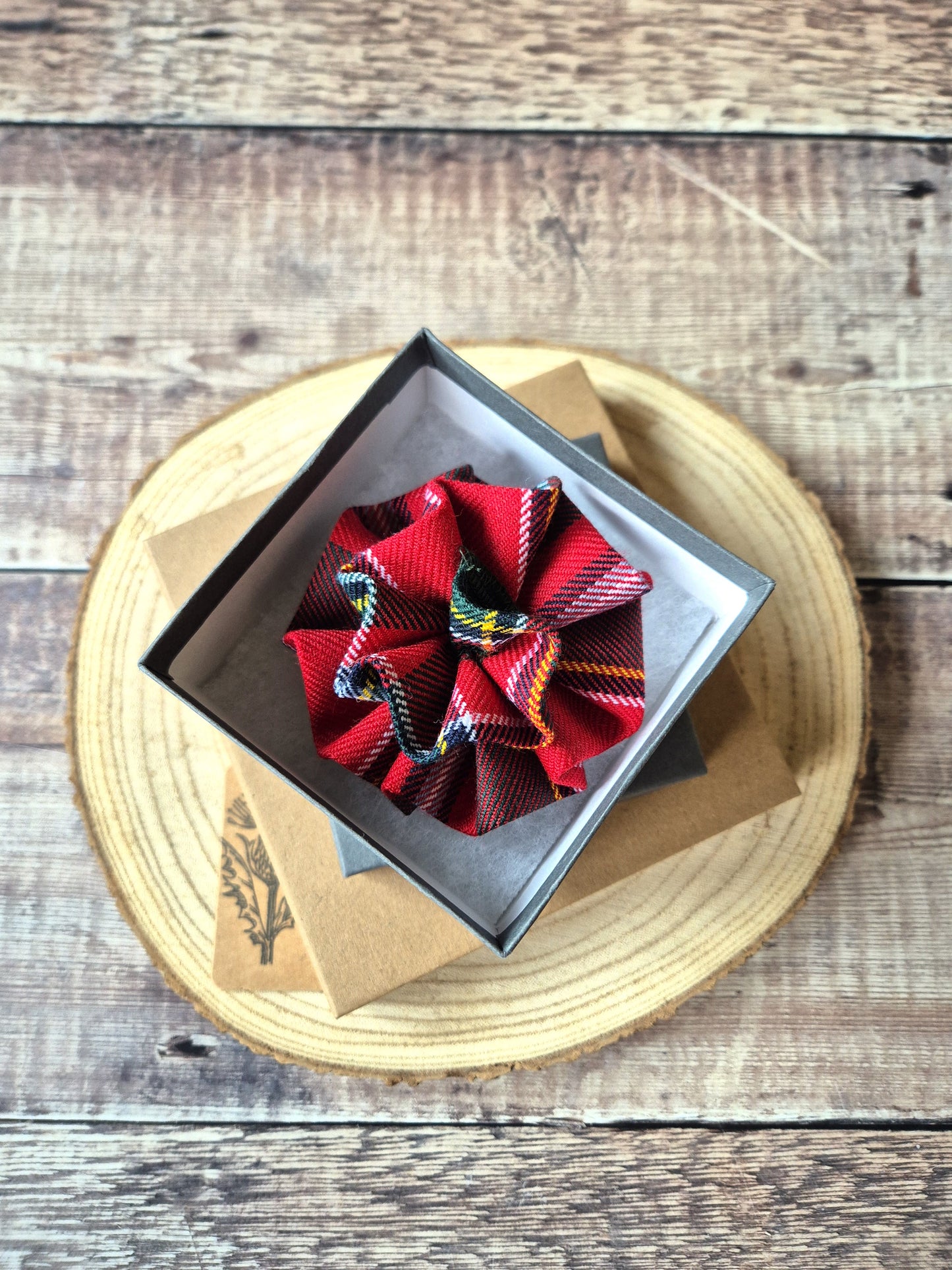 Drummond Tartan Flower Brooch