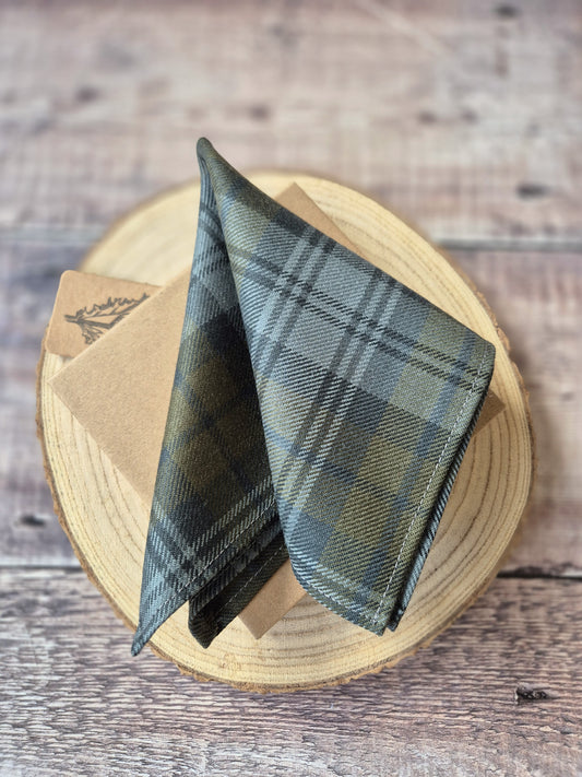 Black Watch Weathered Tartan Pocket Square