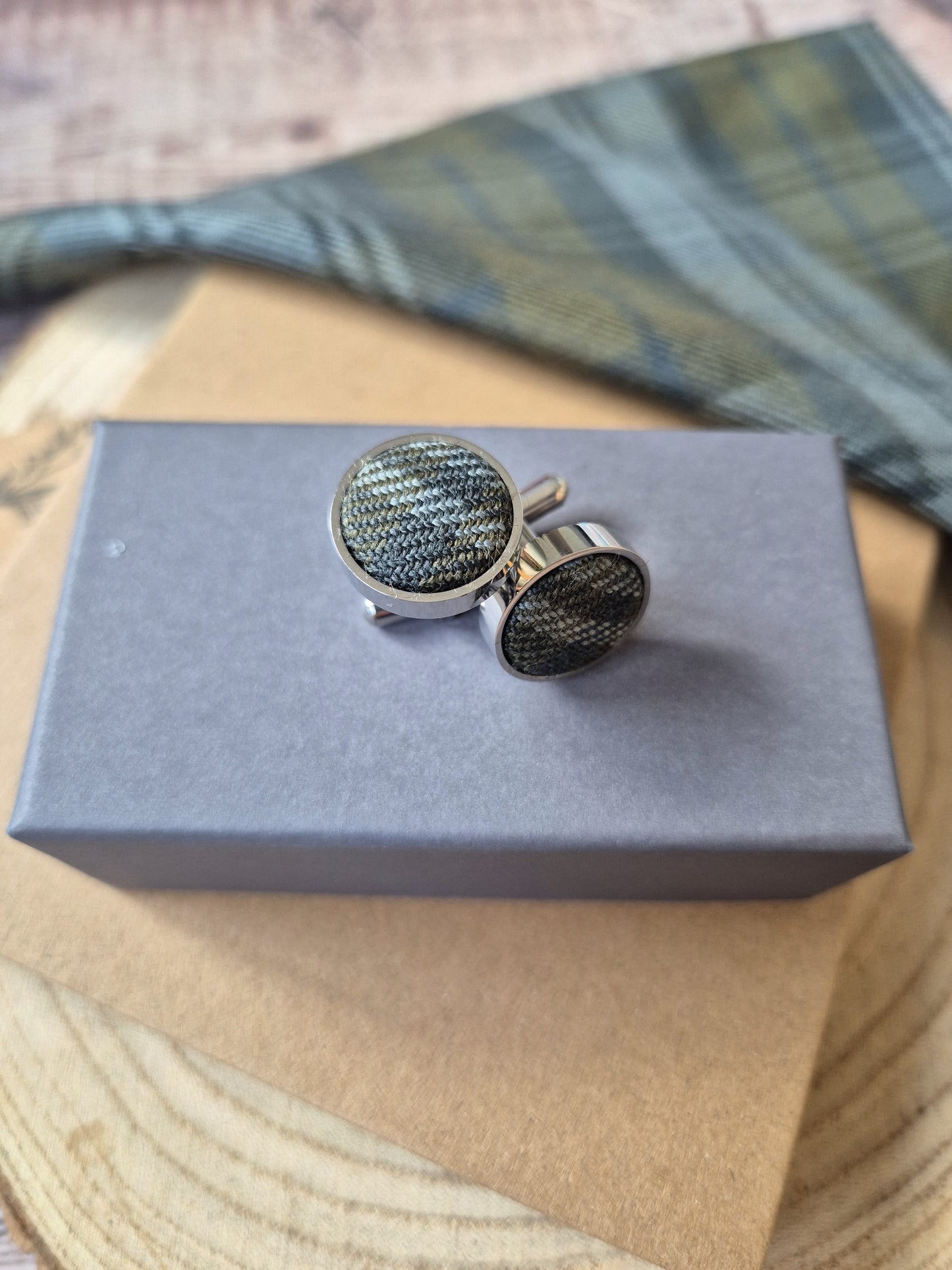 Black Watch Weathered Tartan Cufflinks