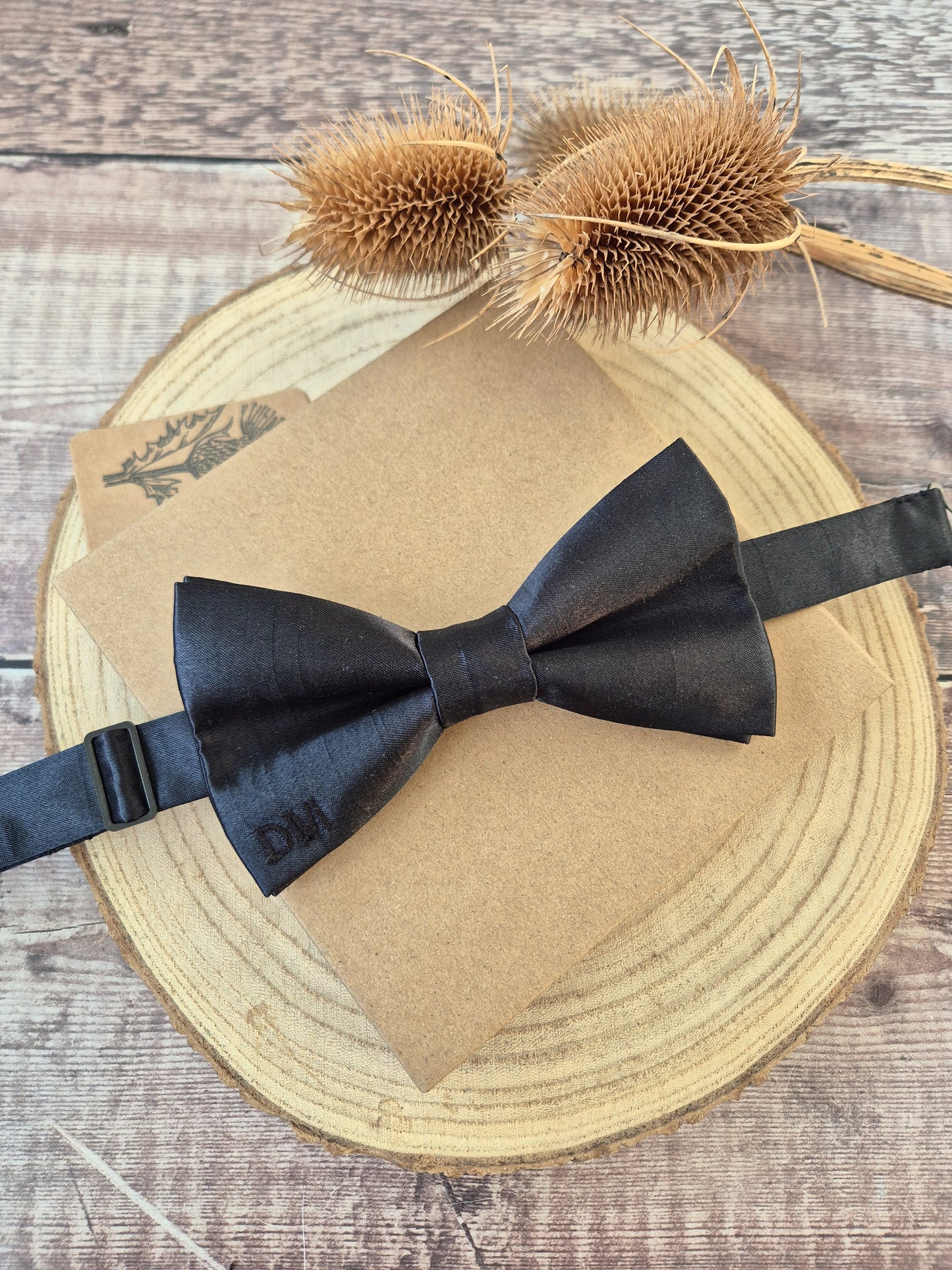 Black Bow tie Personalised
