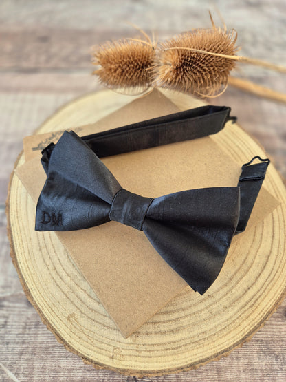 Black Bow tie Personalised