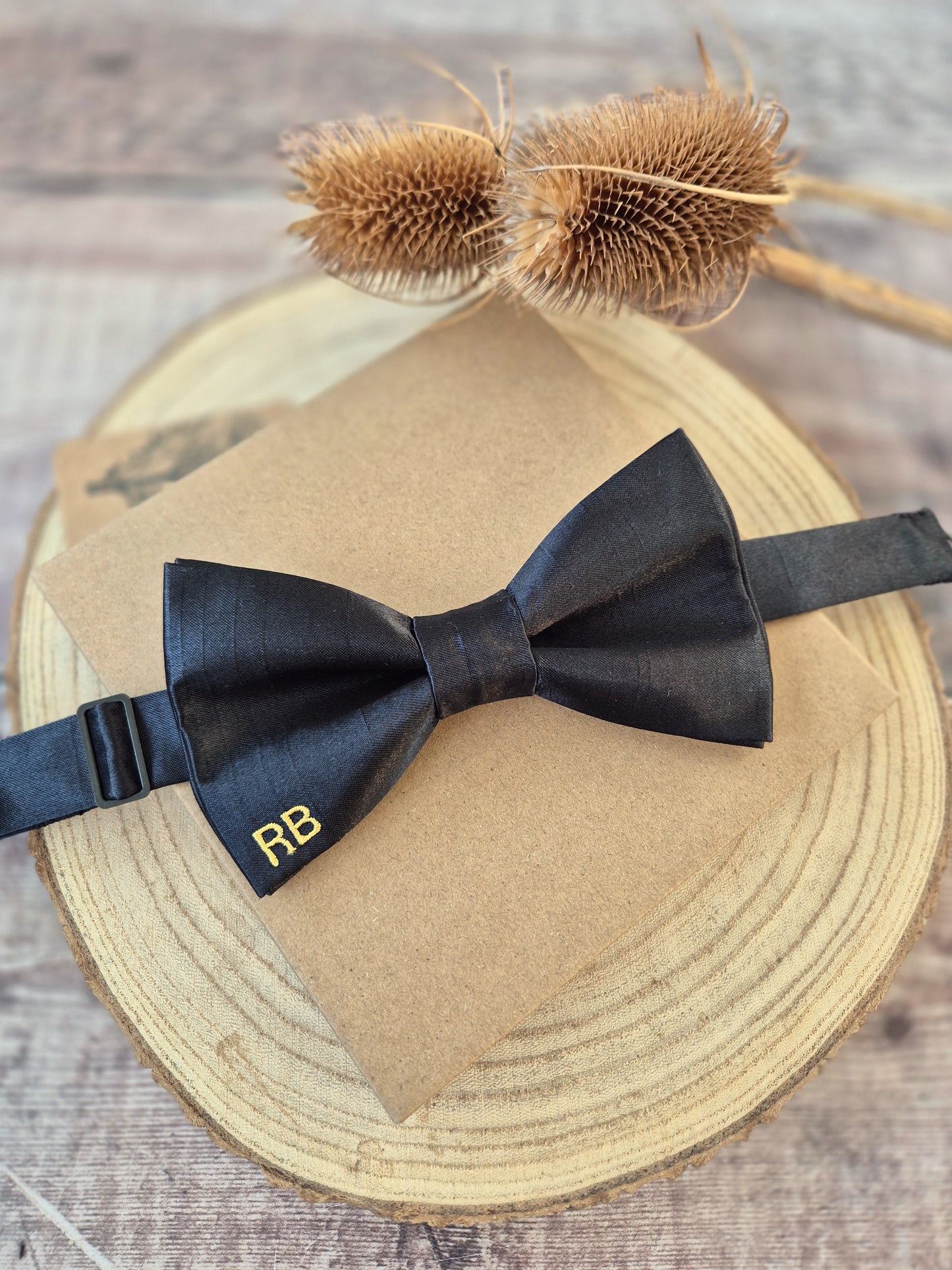 Black Bow tie Personalised
