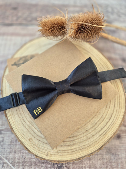 Black Bow tie Personalised