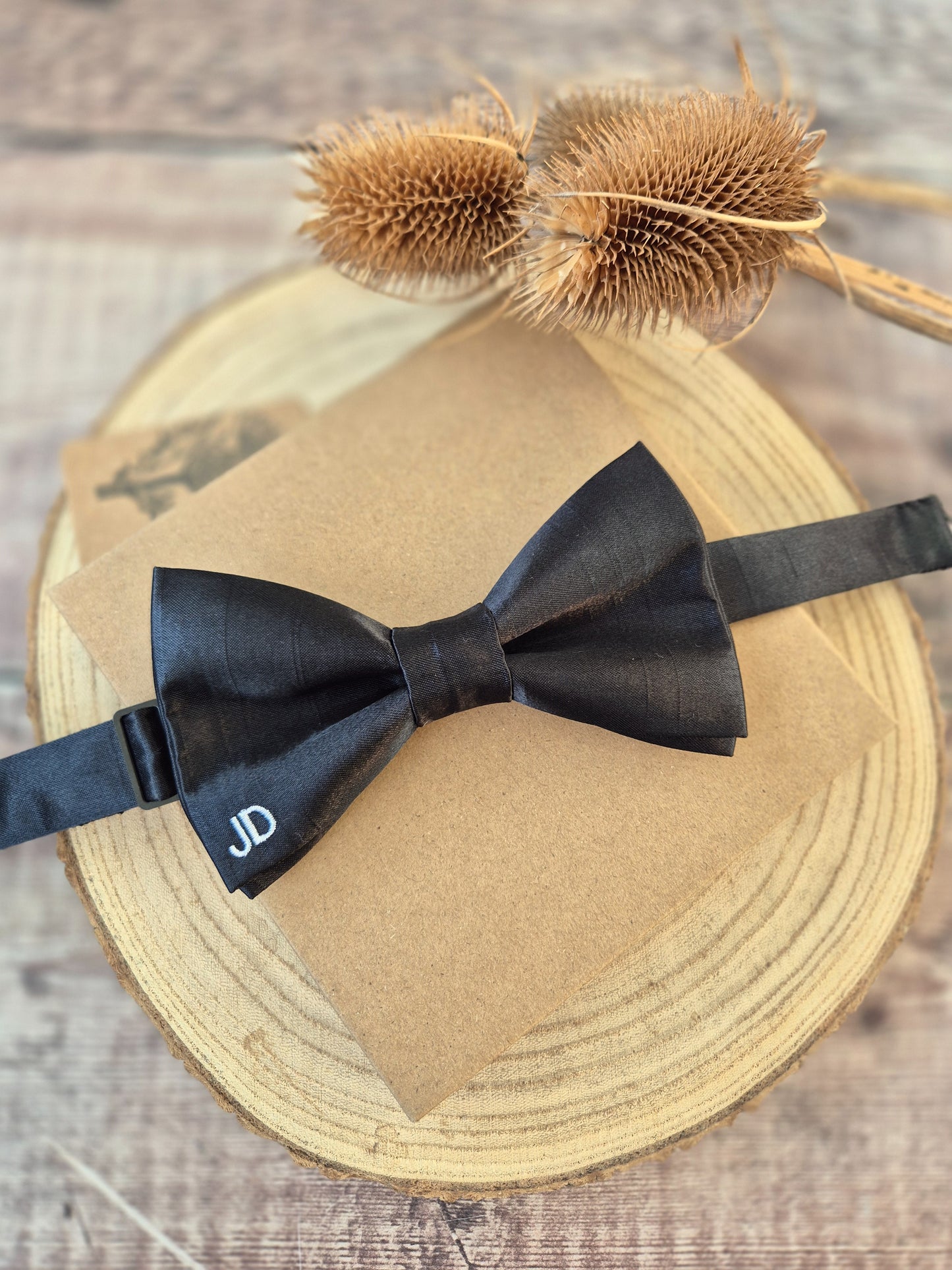 Black Bow tie Personalised