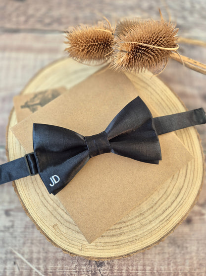 Black Bow tie Personalised
