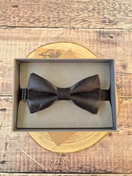 Black Bow tie Personalised