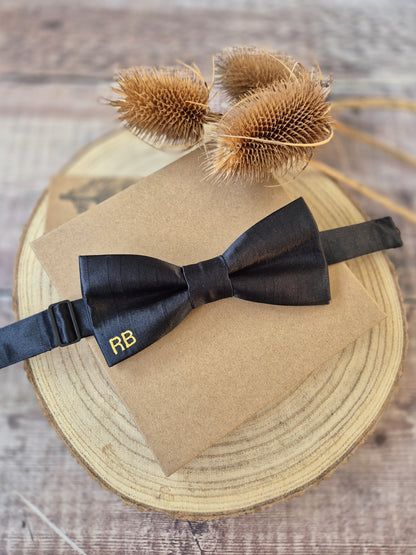 Black Bow tie Personalised