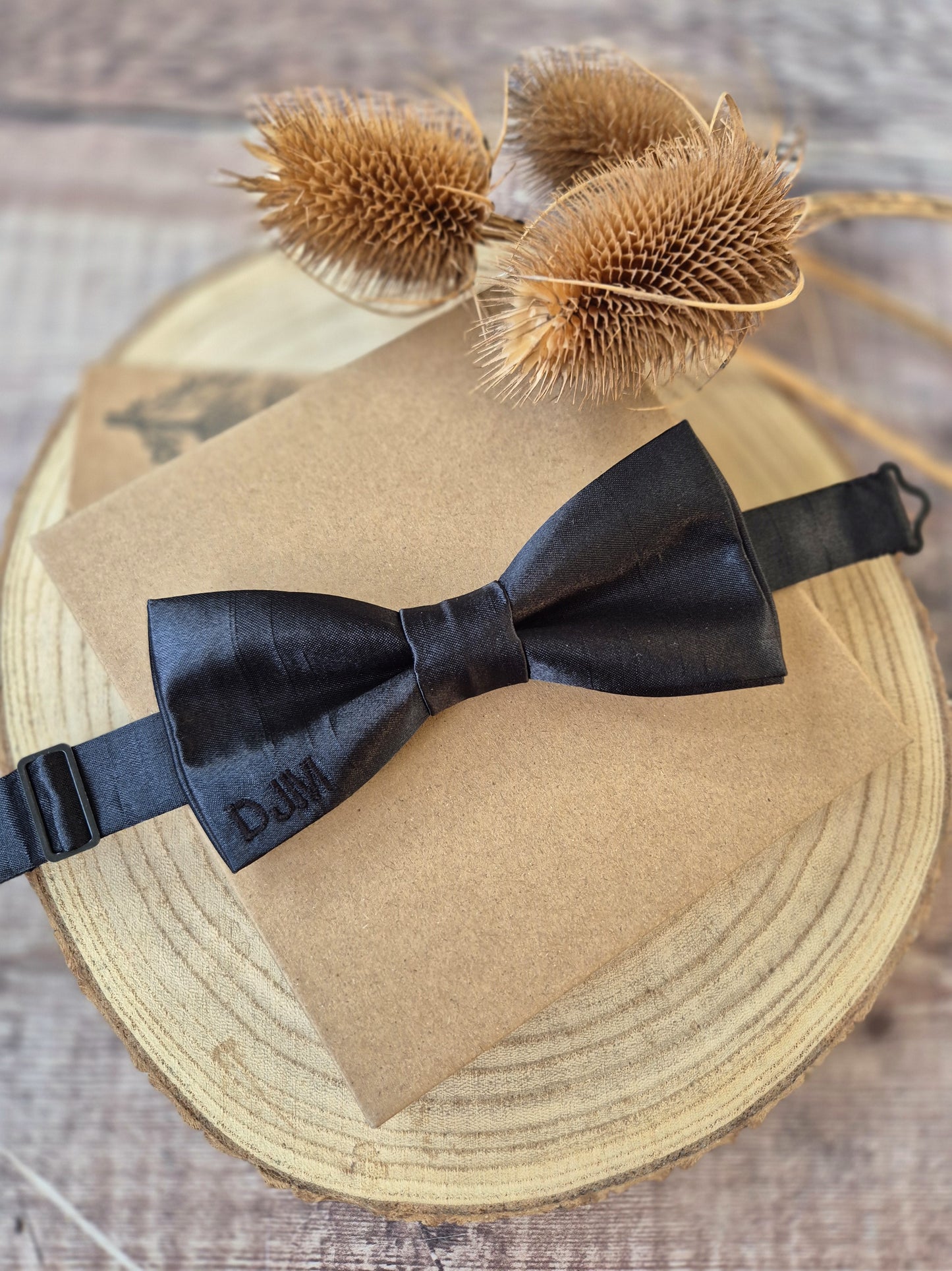 Black Bow tie Personalised