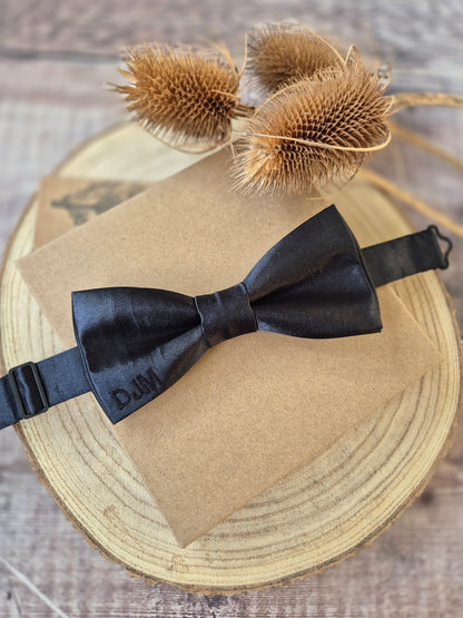 Black Bow tie Personalised