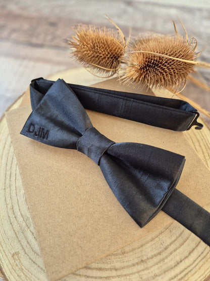 Black Bow tie Personalised