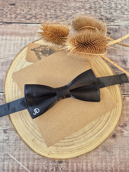Black Bow tie Personalised