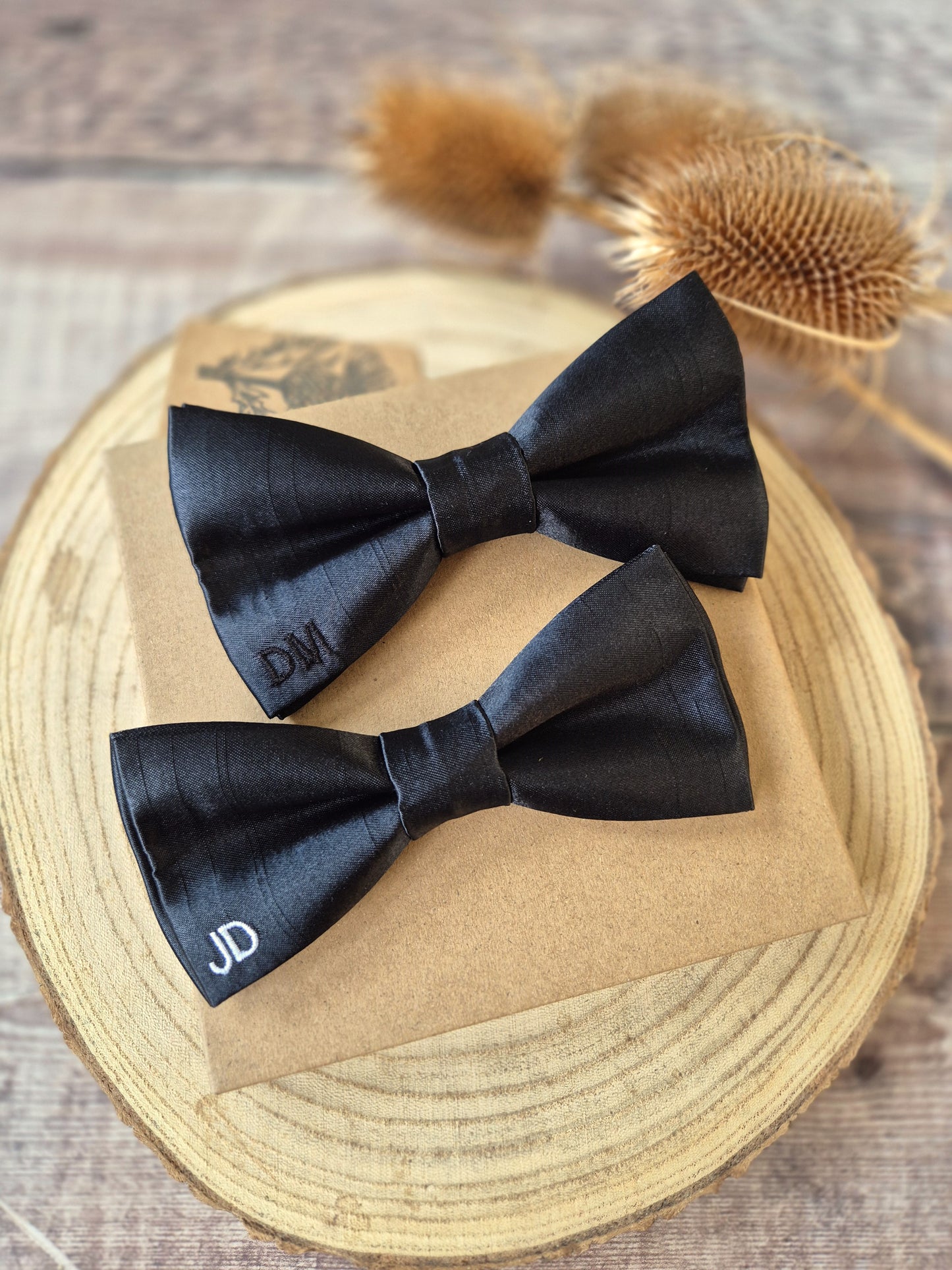 Black Bow tie Personalised