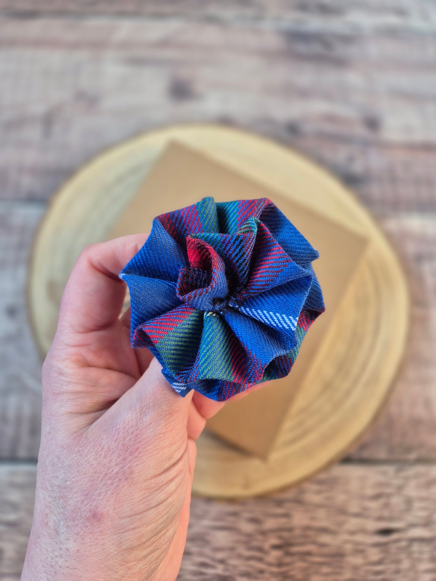 Edinburgh Tartan Flower Brooch