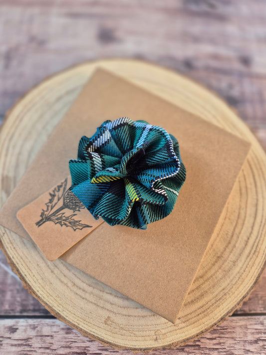 Campbell Tartan Flower Brooch
