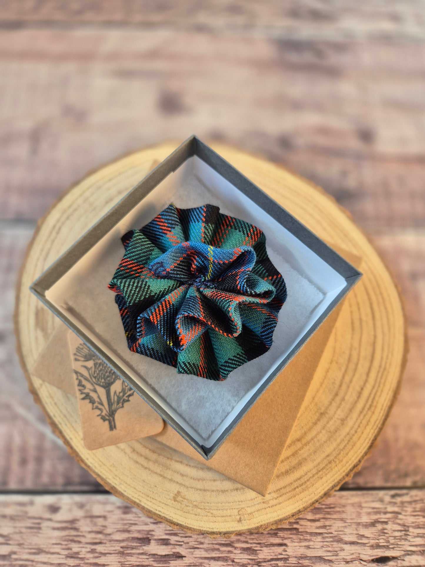 Cameron Tartan Flower Brooch