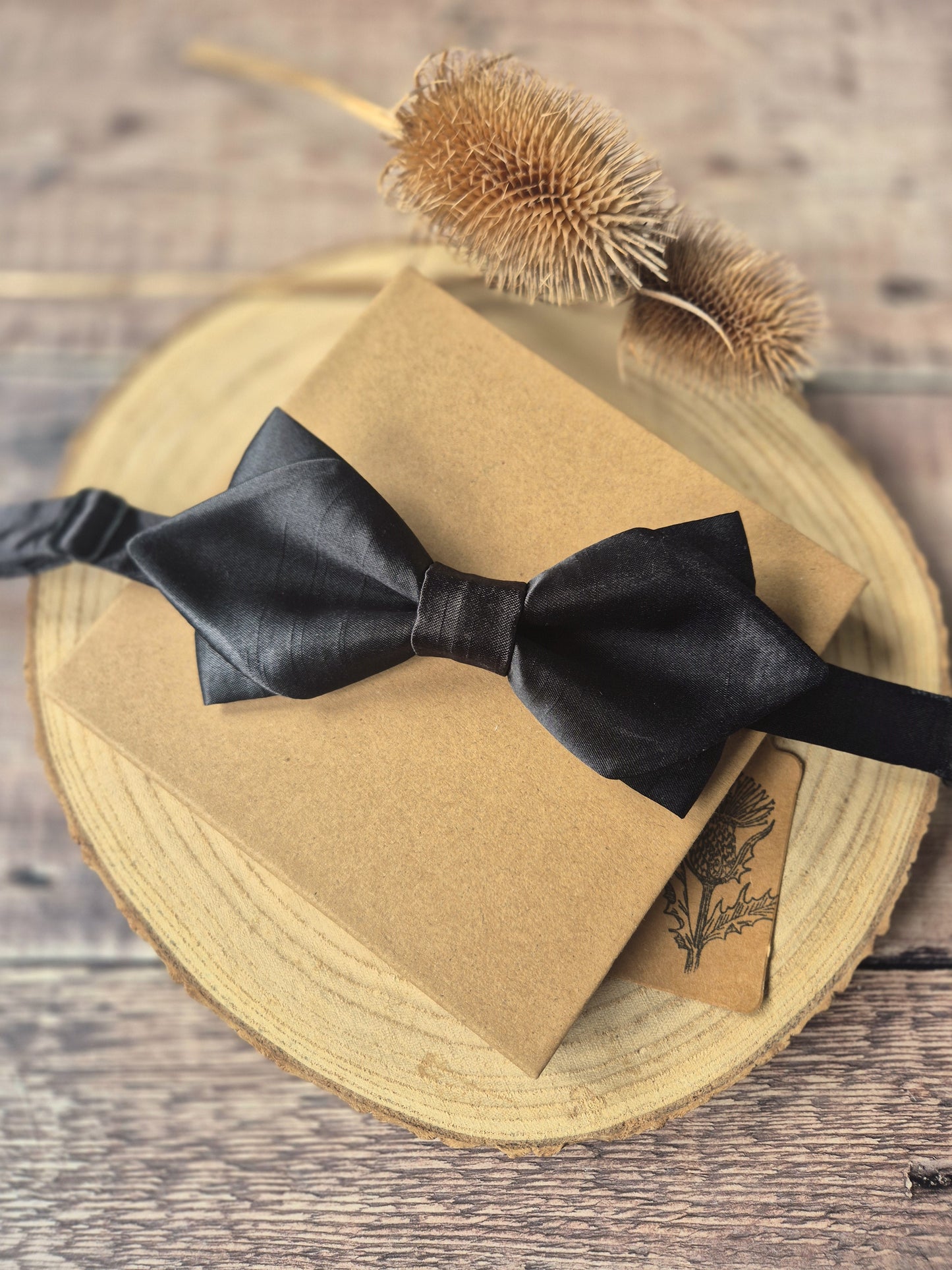 Pre-Tied Black Bow Tie