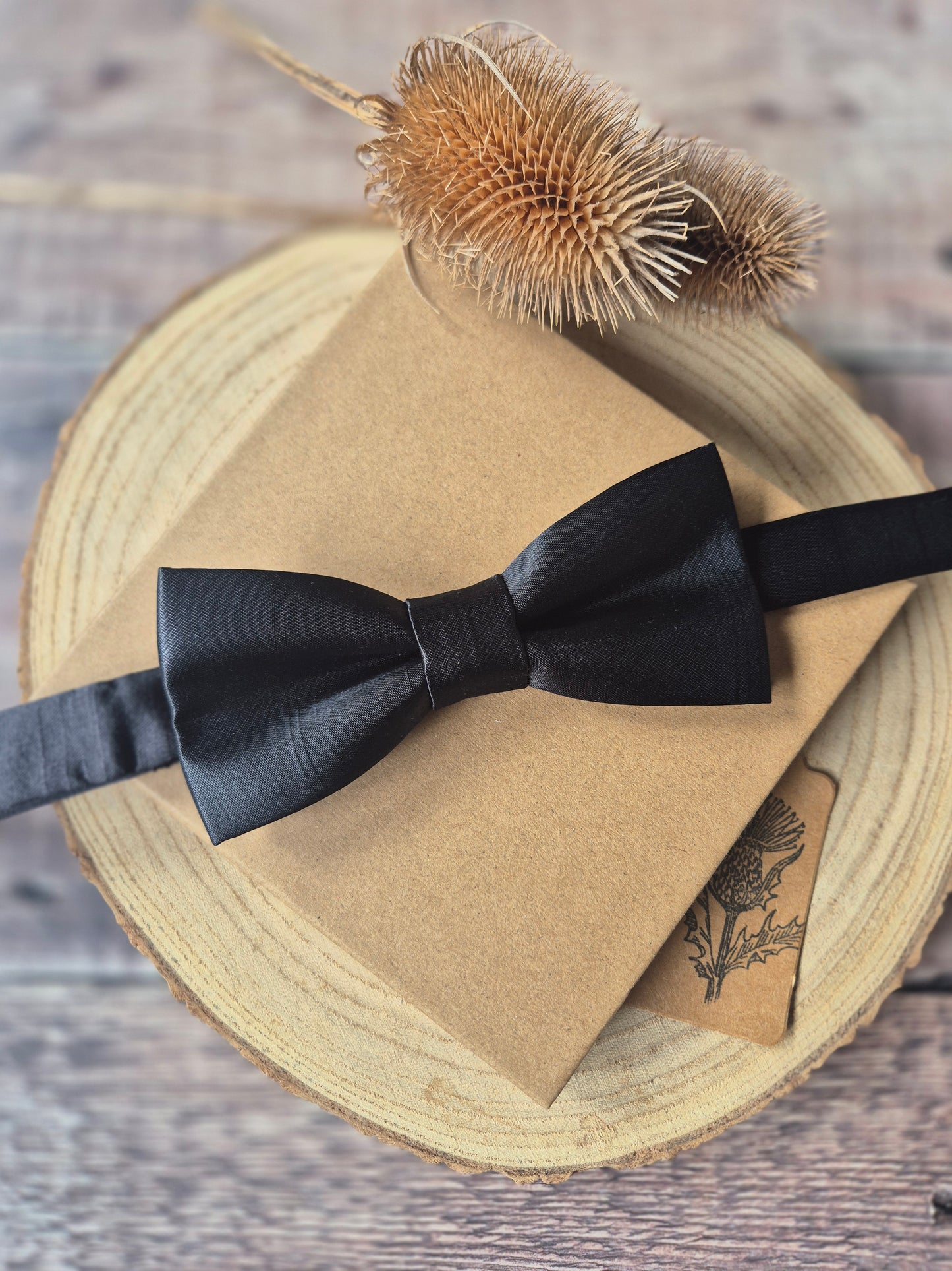 Pre-Tied Black Bow Tie