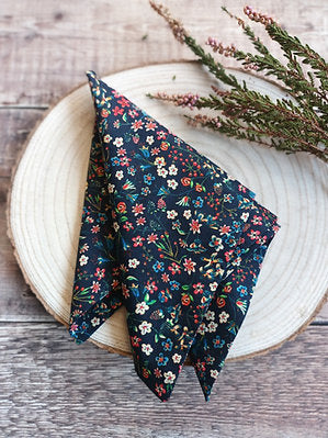 Liberty Navy Floral Pocket Square